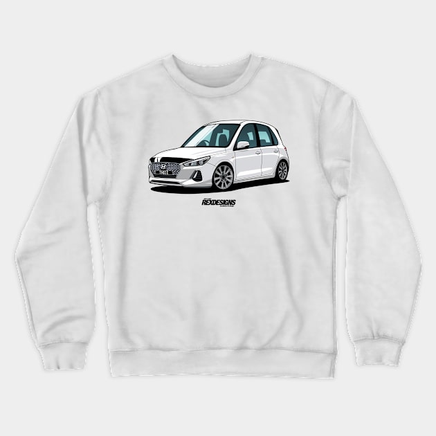 Hyundai i30SR (THICC) Crewneck Sweatshirt by RexDesignsAus